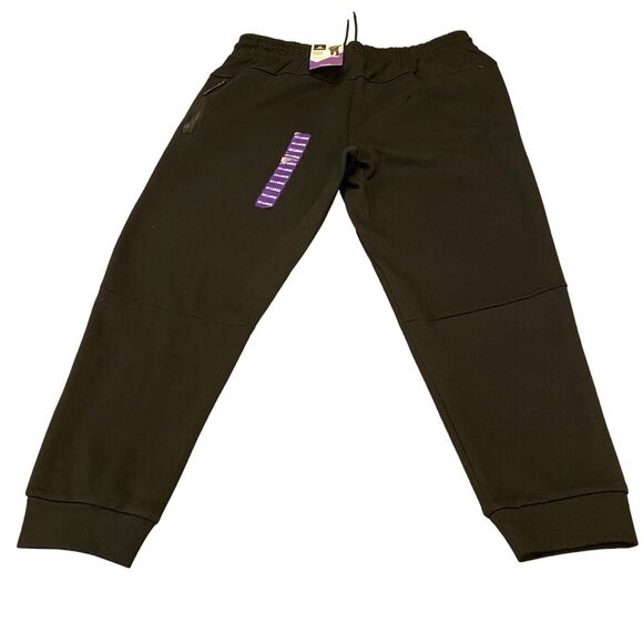 Member's Mark Everyday Active Joggers Mens 2XL Black Stretch Comfort Waistband - Picture 2 of 15